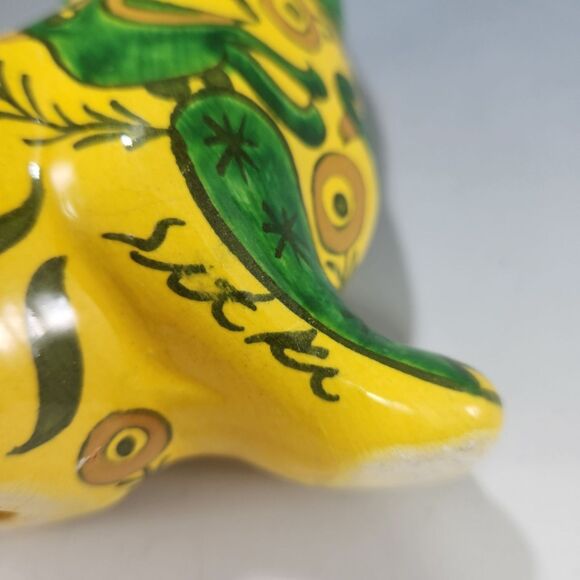 Rare Signed Hand Painted Ceramic Cat Bird Design Sitki Olcar Turkish Ceramicist - Picture 10 of 11